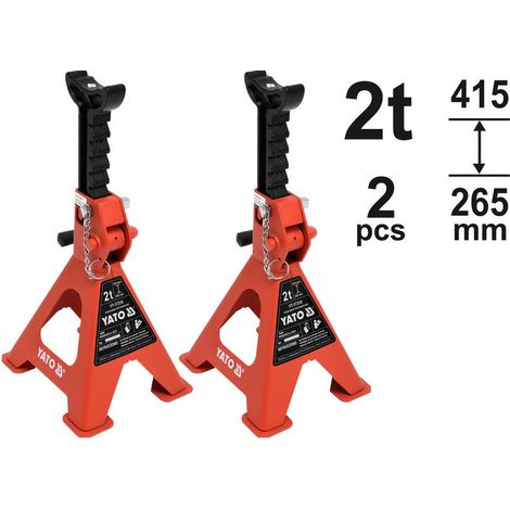 Support de voiture jusqu'à 2 tonnes, lot de 2 pièces YT-17310 Yato (1/4)