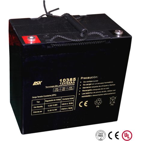 Bateria Plomo 12vdc 55ah Gel Ciclo Profundo Solar Dsk 10385