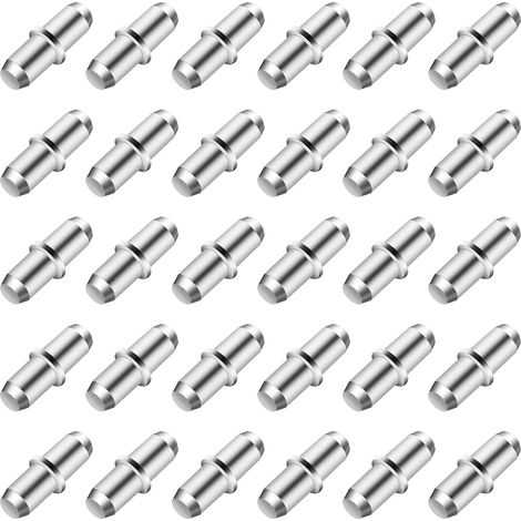 Paquete de 80 soportes para estantes, 5 mm, clavijas para estantes, soportes para estantes, soportes para tableros de armarios, para armarios de cocina, armarios roperos, estantes, madera, vidrio, etc