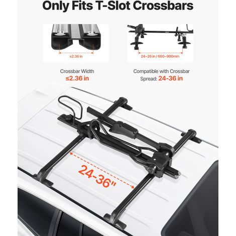 Porte-vélos de Toit Capacité de Charge 15 kg, Support à Vélo Pliable, Capacité 1 Pièce, avec Système de Verrouillage et Bras Réglab… (1/5)