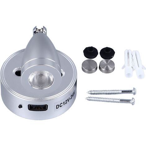 Lampe de lecture pour camping-car, projecteur pivotant 3 W avec chargeur USB, commande tactile, 3 modes, 240 lm, lampe de lecture intérieure, 12-24 V CC, pour remorque (1/5)