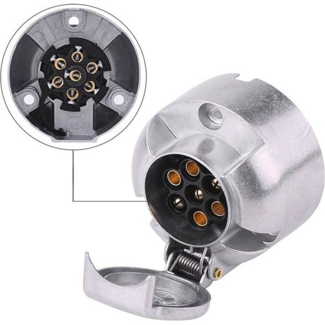 Metall-Anhängerdose, 7-polig, 12 V (weiblich)