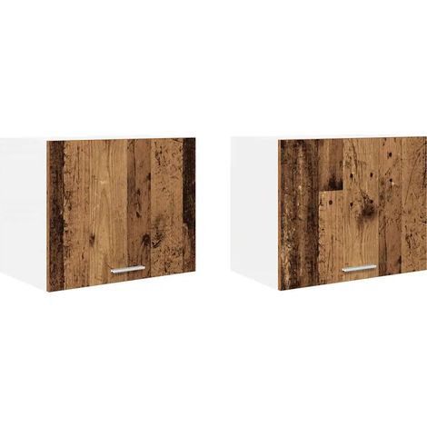 Set di 2 armadietti pensili moderni design pulito cucina 50 x 31 x 40 cm in legno ingegnerizzato bianco 020053206