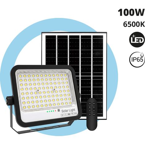 Proyector Solar Con Panel Y Mando A Distancia - 100W - Large