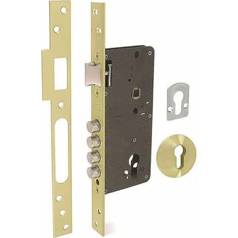 EZCURRA cerradura seguridad 700b ds15 50mm , Cerradura seguridad antipalanca 700BPalanca de barras de aceroPicaporte reversible- Cierre de 2 vueltasPerfil: 25 x 3 mm (1/3)