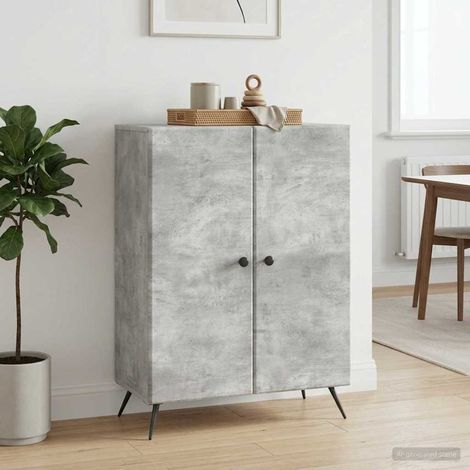 Aparador Gris Hormigón 66 x 34,5 x 90 cm Madera de Ingeniería (1/4)