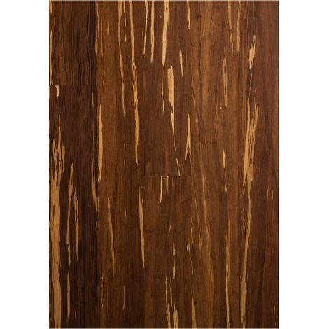 Naturasol – Parquet contrecollé bambou haute pression flammé carbonisé verni mat 12,5 cm – Pose flottante 5G – Adapté trafic intense (1/2)