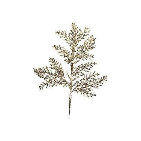 Künstliche Weihnachtsblumen, Kiefernzweige, Gras, Weihnachtsbaumkranz, festliche Dekoration - NMAOV (1 Stück Gold)