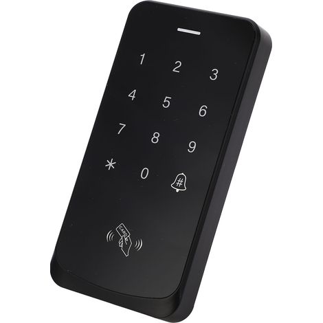 Clavier de contrôle d'accès étanche IP67, lecteur de cartes numérique sans fil, serrure de porte d'entrée avec rétroéclairage bleu (1/5)