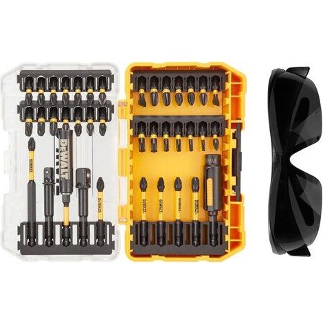 DeWALT - juego de brocas y accesorios de 38 piezas, gafas de trabajo DT70740T