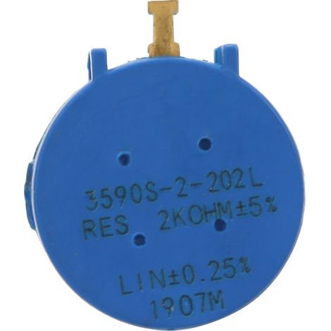 1 potentiomètre + bouton à trois fenêtres 3590S-2-202L, résistance de 2 kΩ, câble multitours, 2 W (1/5)