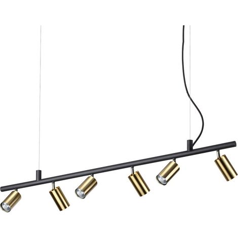 Ideal Lux DYNAMITE - Luminaire suspendu d'intérieur à 6 lumières, laiton satiné, GU10 (1/2)