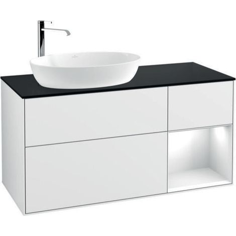 V&B Waschtischunterschrank FINION 1200x603x501mm Regal glos. wh glos. wh (1/4)