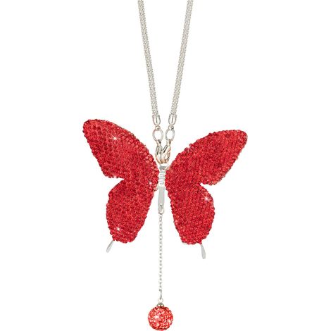 Pendentif Rétroviseur Automobile - Chaîne Acier Inoxydable - Strass Cristal - Décoration Intérieure Voiture - 1 Pièce (1/5)