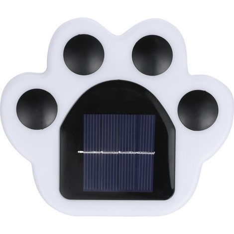 2pcs Waterproof Outdoor Solar Paw Print Lights, LED Path Lights for Patio Garden Walkways (Warm Light) (1/4)