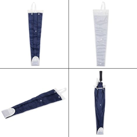 Housse de parapluie de voiture pliable et imperméable à double usage avec sac de rangement à suspendre au dossier du siège arrière (1/5)