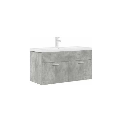Armoire lavabo de salle de bain avec bassin intégré et robinet