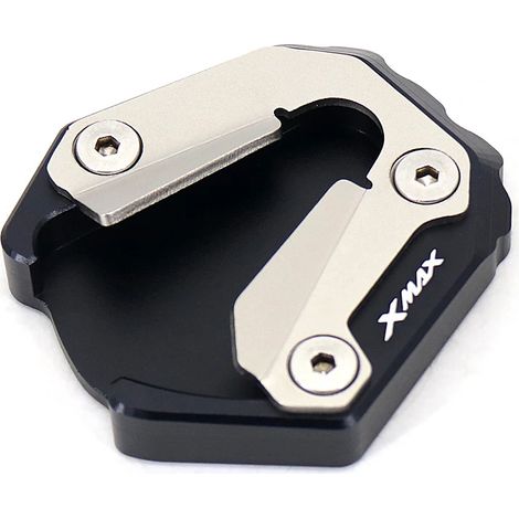 (Noir) Compatible avec Yamaha XMAX300 XMAX 300 X-MAX300 X-MAX 300 CNC Béquille latérale, extension et plaque de support 2021 2022 2023 maxpower (1/3)