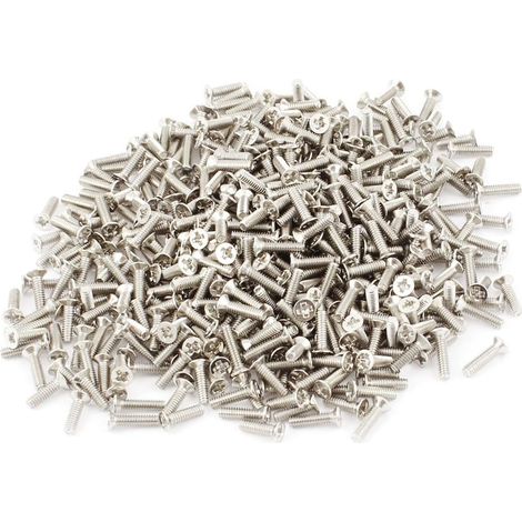 500 pièces Magnétique Kreuzschlitz Schraube Kreuzschlitzschraube 2x8mm