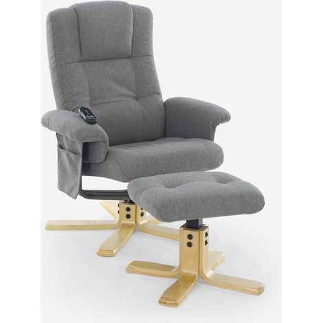 Sillón relax ergonómico con masaje, calor y reposapiés Nairo