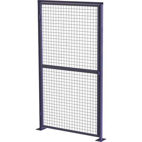 PROVOST - Porte battante grillagée simple Eco Modul - Passage 110 cm, gris RAL 7016, métal