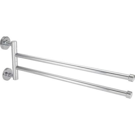 (2-armer)Porte Serviettes Mural 180° Serviette Support Porte-Serviettes Acier Inoxydable Barre à Serviettes Chrome