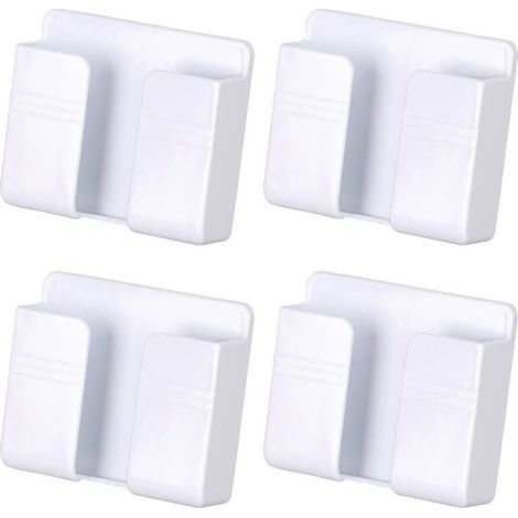 99 x 28 x 86mm, (Blanc) 4pcs support de stockage mural domestique pâte support de charge de téléphone portable rangement multifonctionnel et stoc (1/5)