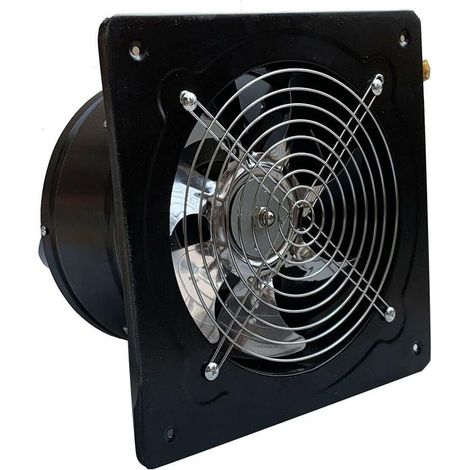 Ventilateur axial 80W 8 pouces, 1250 m³/h, extracteur d'air 200 mm pour cuisine, extracteur industriel en métal. (1/5)