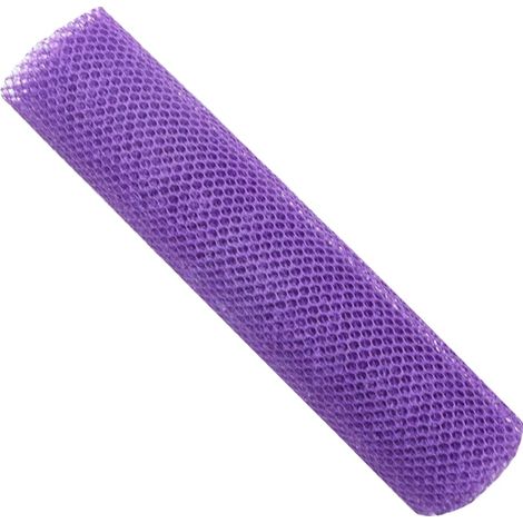 Spugna da bagno, in nylon, con design elastico, 1 pezzo, colore viola. (1/2)
