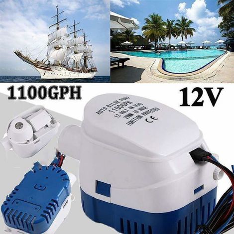 Pompe De Cale - 12 V - 1100 GPH - Pour Bateaux Étangs Piscines - Automatique (1/5)