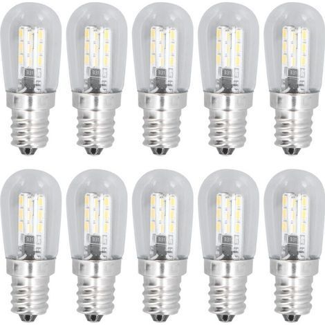 Ampoule LED E12 10 pièces 1,5W lumière blanche chaude – 500LM – Verre – Compatible plafonniers et appliques – Durée de vie 50 000h (1/5)