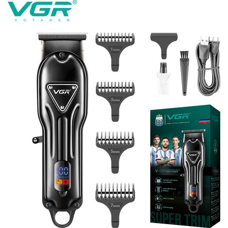 Tondeuse à cheveux électrique avec affichage numérique, haute puissance, pour sculpter et coiffer les cheveux. (1/4)