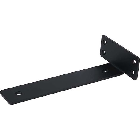 Supports d'étagère flottants 15 cm (6 pouces), lot de 6, robustes, épais, style rustique, finition fer moderne (1/5)