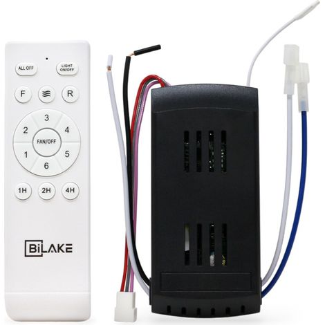 Mando Bilake para ventiladores con motor DC con aspas retráctiles y 6 velocidades