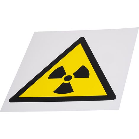Panneau de danger, avec pictogramme : Danger, matières radioactives ou radiations ionisantes " " ( Prix pour 1 )