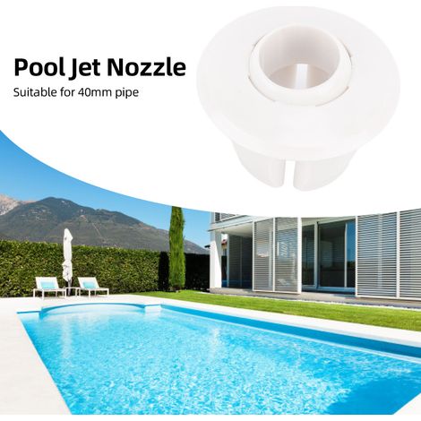 Chorro de piscina de PVC, 2 piezas, 25 mm de diámetro, compatible con tubería de 40 mm. (1/5)