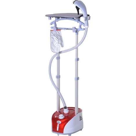 Défroisseur vapeur vertical, 1950 W, débit vapeur de 32 g/min, réservoir d'eau de 2 litres, perche télescopique, autonomie de 45 minutes, 11 réglages de température, prêt à l'emploi en 38 secondes, pl (1/5)