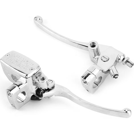 Levier de maître-cylindre hydraulique d'embrayage et de frein, assemblage complet, argent, universel, pour guidon de 1 pouce (1/5)