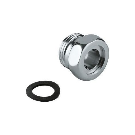 GROHE Raccord d'entrée 37133 pour montage en angle pour WC à pression DN20, 37133000 (1/2)