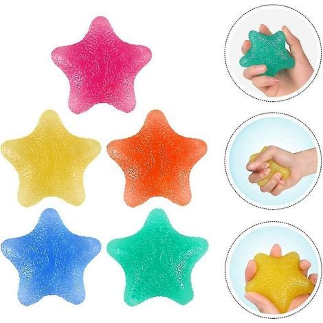 Hand Exercise Eggs Star Sensory Ball 5pcs For And Grip Strengthening Wrist Strength Trainer Equipment For Kids Adults Women And Men For Arthritis (1/5)