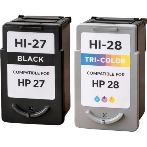 Cartouches Compatibles HP 27 28 Imprimantes Deskjet 3300 à 3847 & OfficeJet 4210 à J5520 & PSC 1100 à 2215