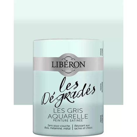 Peinture meuble LIBÉRON 'Les Dégradés' Les Gris Aquarelle 0,6 L (1/3)