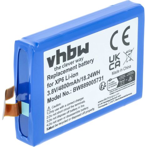vhbw Akku Ersatz für Socket Mobile BAT-04800-01S für Handy Smartphone Telefon (4800 mAh, 3,8 V, Li-Ion) (1/5)