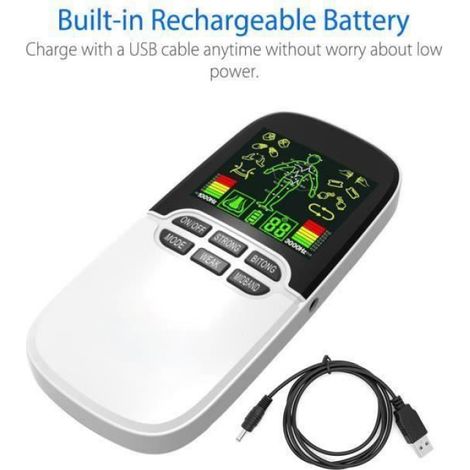 SMT Électrostimulateur Tens Anti Douleur, Massage Electrode, pour Le Dos, Le Stress sciatique et Les douleurs Musculaires, 8 Pads (1/4)
