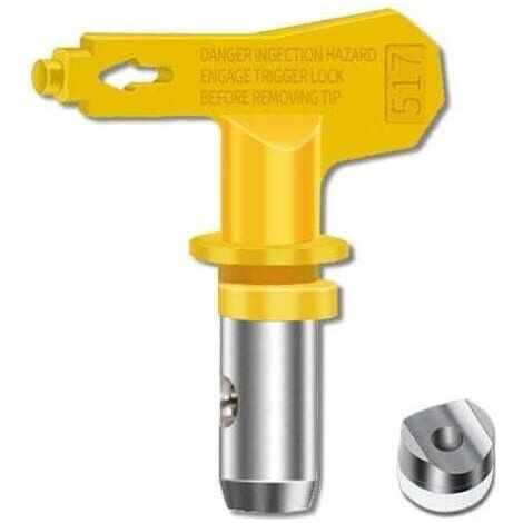 Pair Buse Airless Buse Pistolet Airless Haute Pression et Résistance Thermique Lot de 6 Joints Buses Airless Compatible avec Pistolets à Peinture Graco Titan Wagner etc (Tapez 515,517,519,521,523,525) (1/4)