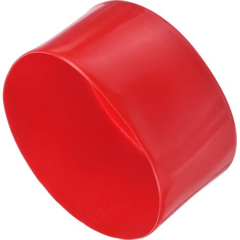 4pcs Embouts en Caoutchouc, 95 mm ID Vis Filetage Protecteur en PVC Embouts de Protection Flexible pour Tube Métallique, Câbles, Fils, Tige, Écrou et Cache Boulon, Rouge (1/5)