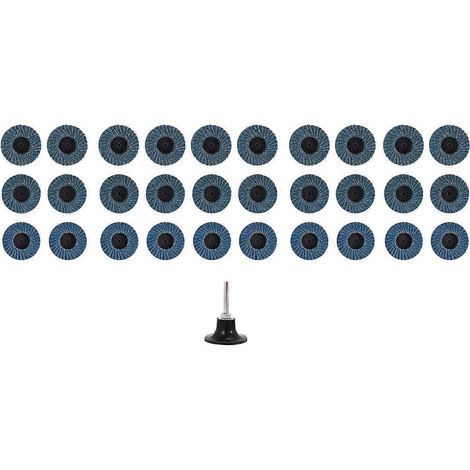 Disque de ponçage à lamelles de 50 mm (2 pouces) pour outils abrasifs à verrouillage par rouleau Rolor. Convient pour le polissage du métal, du fer et de la rouille. (1/5)