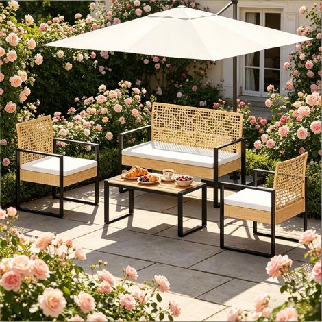 Conjunto de muebles de exterior, conjunto de muebles de terraza, conjunto de muebles modulares de conversación, conjunto de muebles de césped (1/5)