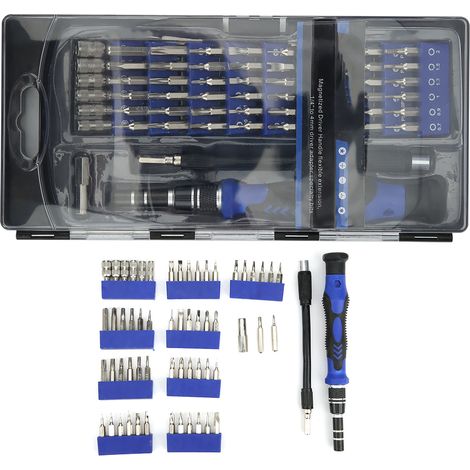 Kit di punte per set di cacciaviti multifunzione 56 in 1 per la riparazione di telefoni cellulari e occhiali