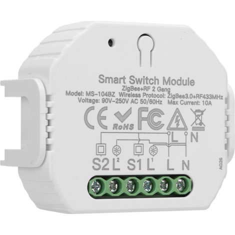 Module variateur intelligent à 2 voies, commande par application, montage encastré, 90-250 V